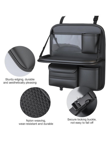 Organizador de Asiento Trasero de Coche GuangMaii con Bandeja Plegable