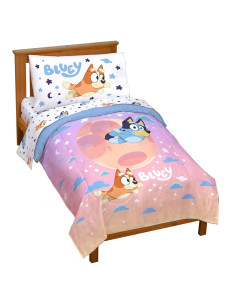 Juego de Edredón Jay Franco Bluey 4 Piezas Microfibra