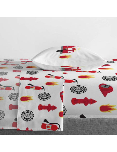 Juego de cama Jay Franco 4 piezas Camión de bomberos Juego de cama Jay Franco 4 piezas Camión de bomberos