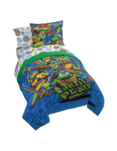 Juego de Edredón Twin Jay Franco Tortugas Ninja 5 Piezas