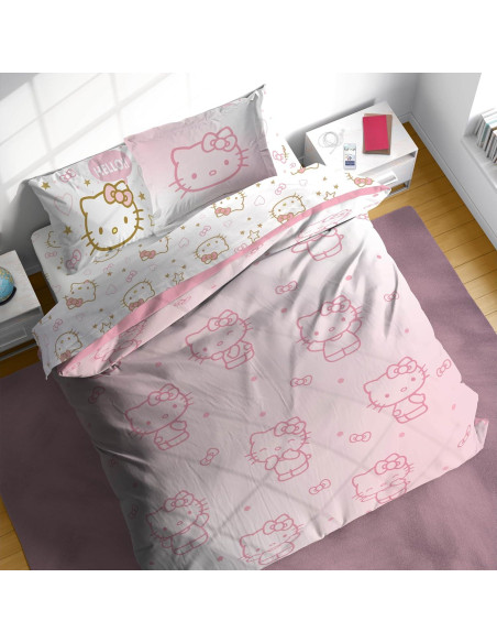 Juego de Edredón Jay Franco Hello Kitty Reina - 7 Piezas Juego de Edredón Jay Franco Hello Kitty Reina - 7 Piezas