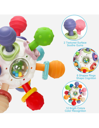TOHIBEE Juguete Sensorial para Bebés 0-18 Meses Multicolor