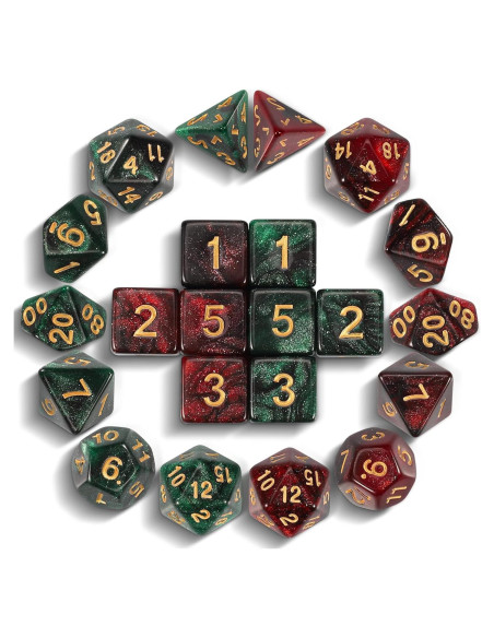 Dados Poliedricos CiaraQ 22 Piezas para Dungeons y Dragons Dados Poliedricos CiaraQ 22 Piezas para Dungeons y Dragons