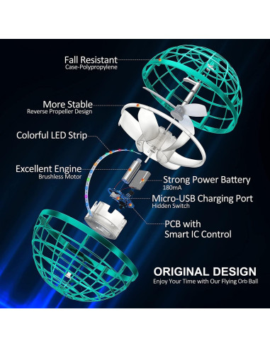 Bola Voladora Orb AMERFIST TSM006-B Azul Claro 3cm