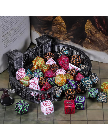 Conjunto de Dados Poliedricos CiaraQ Halloween 42 Piezas