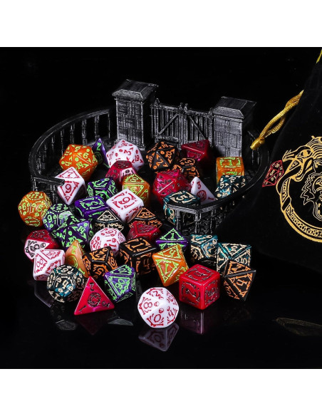 Conjunto de Dados Poliedricos CiaraQ Halloween 42 Piezas Conjunto de Dados Poliedricos CiaraQ Halloween 42 Piezas