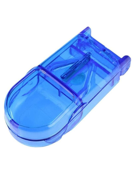 Cortador de Pastillas Sluswallow Azul con Dispensador 13cm Cortador de Pastillas Sluswallow Azul con Dispensador 13cm