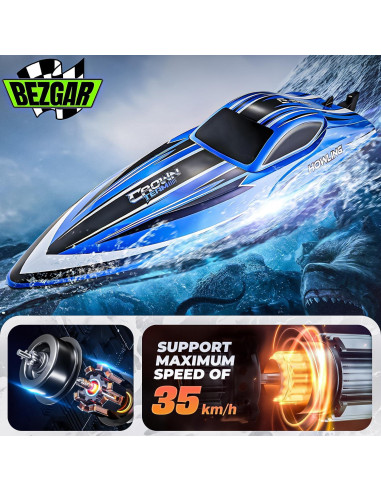 Barco RC BEZGAR HJ818 40.7 cm 35 KPH Impermeable para Lagos