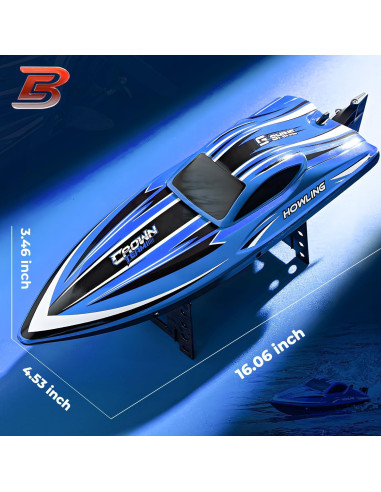 Barco RC BEZGAR HJ818 40.7 cm 35 KPH Impermeable para Lagos