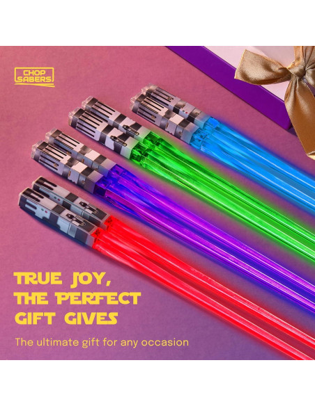 Palillos de Sable de Luz Chop Sabers - 4 PARES LED 26 cm Palillos de Sable de Luz Chop Sabers - 4 PARES LED 26 cm