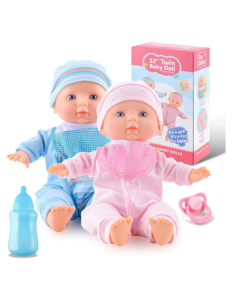 Muñeca Bebé Gemela Toy Choi 30 cm Cuerpo Suave Accesorios Muñeca Bebé Gemela Toy Choi 30 cm Cuerpo Suave Accesorios