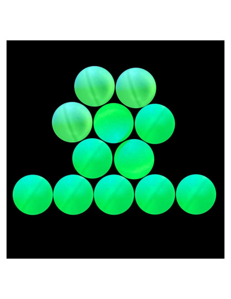Pelotas de Ping Pong Meizhouer 12 Unidades Brillan en la Oscuridad Pelotas de Ping Pong Meizhouer 12 Unidades Brillan en la Oscuridad