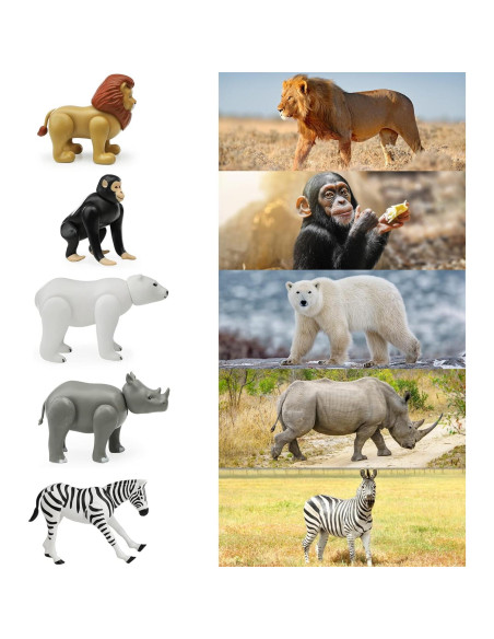 Conjunto de Figuras de Animales de Safari Beverly Hills 10 Piezas Conjunto de Figuras de Animales de Safari Beverly Hills 10 Piezas