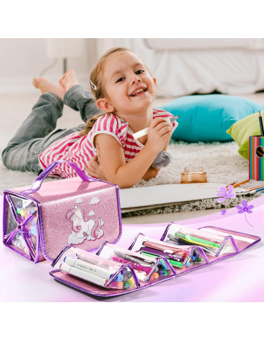 Juego de Marcadores MeCids 53 Piezas para Niños Rosa