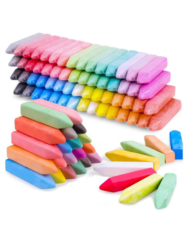 Juego de 60 Tizas Gigantes para Acera BKPVR - 30 Colores