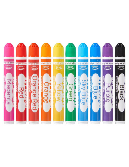 Marcadores de Puntos Shuttle Art 10 Colores Lavables No Tóxicos Marcadores de Puntos Shuttle Art 10 Colores Lavables No Tóxicos