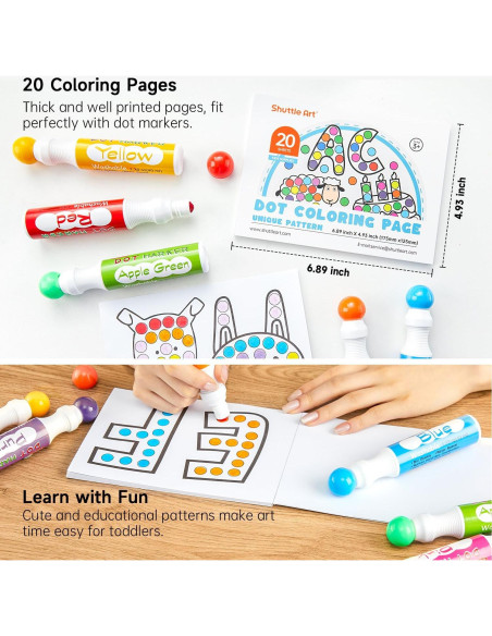 Marcadores de Puntos Shuttle Art 14 Colores para Niños Marcadores de Puntos Shuttle Art 14 Colores para Niños