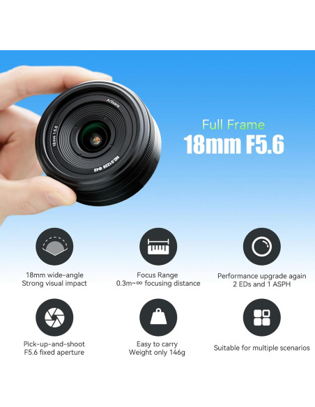 Lente 7artisans 18mm F5.6 para Nikon Z - Ligera y Delgada Lente 7artisans 18mm F5.6 para Nikon Z - Ligera y Delgada