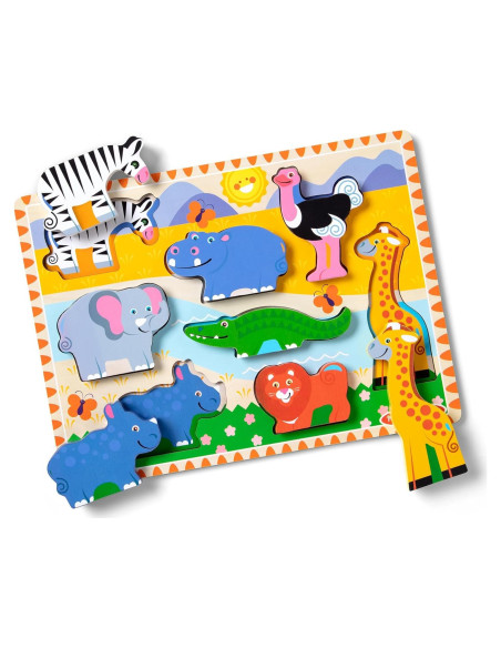 Rompecabezas de Madera Safari Melissa & Doug - 8 Piezas Rompecabezas de Madera Safari Melissa & Doug - 8 Piezas