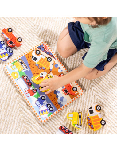 Rompecabezas de Madera Melissa & Doug Vehículos de Construcción