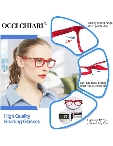 Gafas de lectura OCCI CHIARI para mujeres - Aumento 1.0x a 6.0x