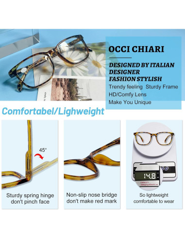 Gafas de Lectura OCCI CHIARI 2.75x para Hombres Elegantes