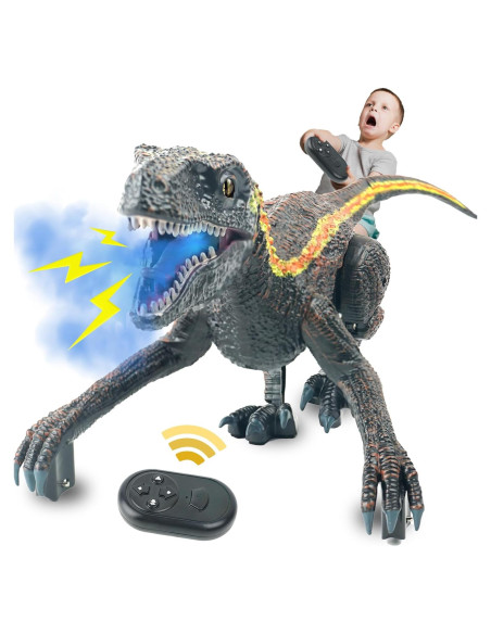 Dinosaurio de Control Remoto SMILESSKIDDO 34.5 cm Velociraptor Dinosaurio de Control Remoto SMILESSKIDDO 34.5 cm Velociraptor