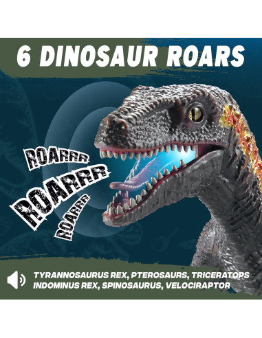Dinosaurio de Control Remoto SMILESSKIDDO 34.5 cm Velociraptor
