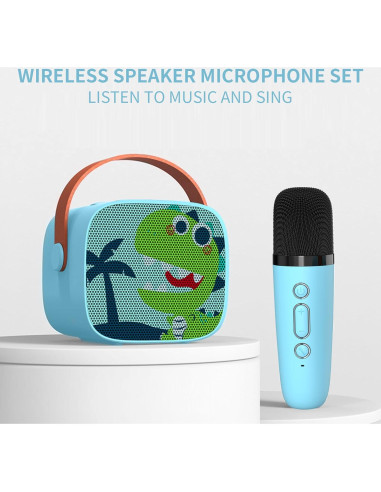 Mini máquina de karaoke Snowall verde para niños 3-12 años