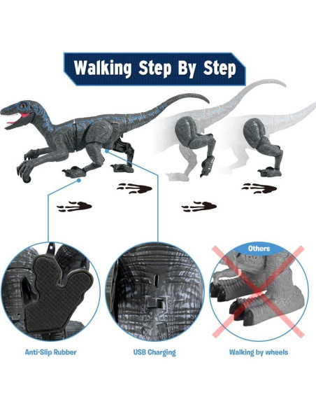 Dinosaurio Control Remoto Mini Tudou Velociraptor 45cm Dinosaurio Control Remoto Mini Tudou Velociraptor 45cm