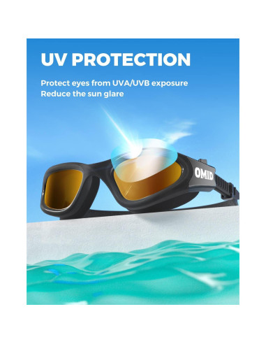 Gafas de natación OMID polarizadas antiempañantes para adultos