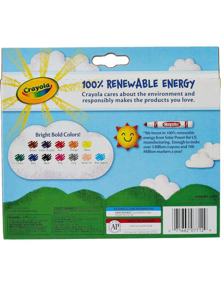 Marcadores Clásicos Crayola 12 Colores No Lavables