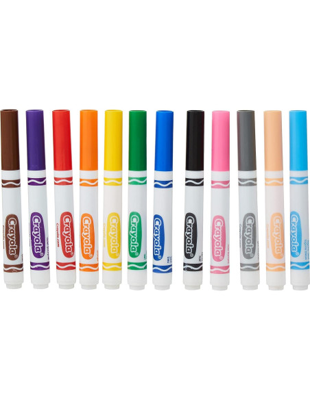 Marcadores Clásicos Crayola 12 Colores No Lavables