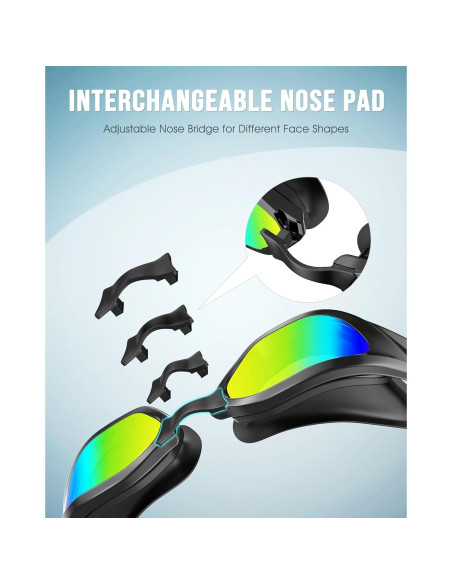 Gafas de natación Vegemono SWG unisex anti vaho UV400 Gafas de natación Vegemono SWG unisex anti vaho UV400
