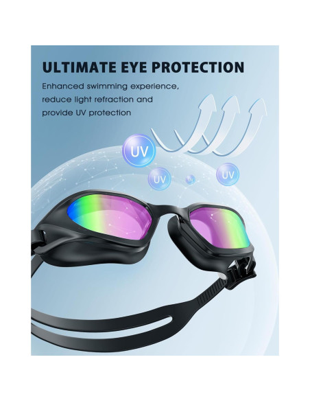 Gafas de natación Vegemono SWG unisex anti-vaho UV400 Gafas de natación Vegemono SWG unisex anti-vaho UV400