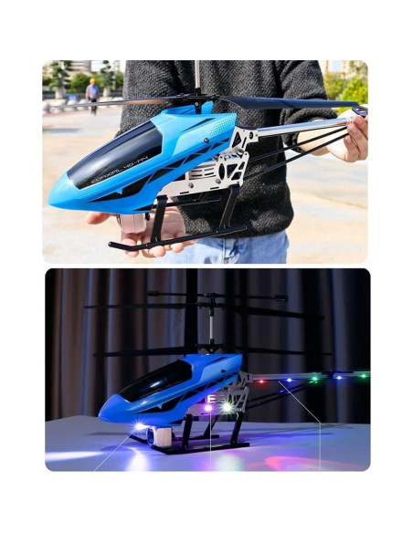 Helicóptero RC SREJNGL 72 cm Doble Cámara 4K LED Azul Helicóptero RC SREJNGL 72 cm Doble Cámara 4K LED Azul
