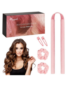 Rizador de Cabello Sin Calor HRYYDS Rosa para Cabello Largo