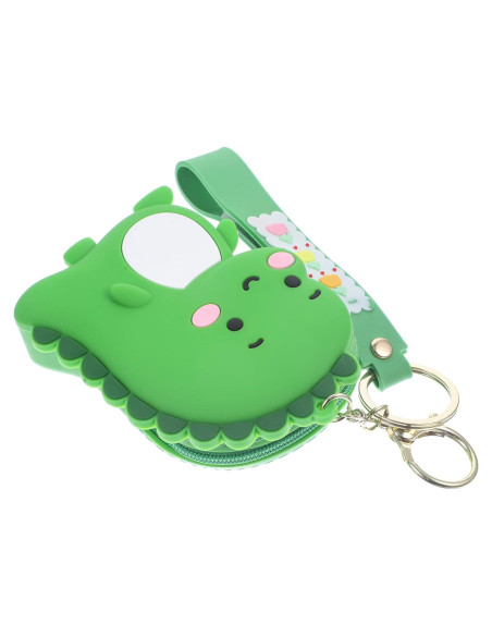 Monedero Dinosaurio Verde Mini Llavero 10x7.5cm Monedero Dinosaurio Verde Mini Llavero 10x7.5cm