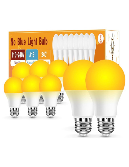 Bombillas LED Ámbar Neporal 9W 1800K Paquete de 8 Bombillas LED Ámbar Neporal 9W 1800K Paquete de 8