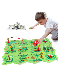 Puzzle de Pista de Carros XAZASTOV 12 Piezas para Niños