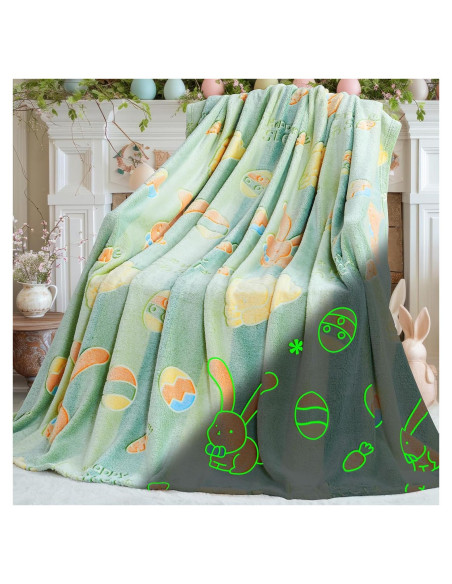 Manta de Pascua inhand 127x152 cm verde que brilla Manta de Pascua inhand 127x152 cm verde que brilla