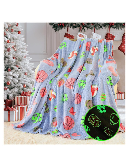 Manta de Fútbol Inhand Azul Brillante 127x152 cm Suave Manta de Fútbol Inhand Azul Brillante 127x152 cm Suave