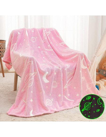 Manta Rosa Inhand 76x102 cm Brilla en la Oscuridad Manta Rosa Inhand 76x102 cm Brilla en la Oscuridad