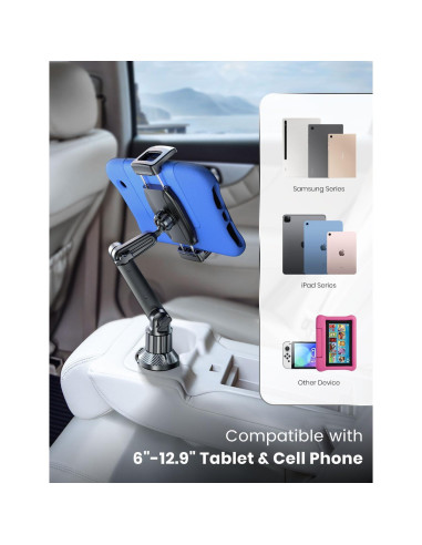 Soporte para Tableta eSamcore en Portavasos Auto Ajustable