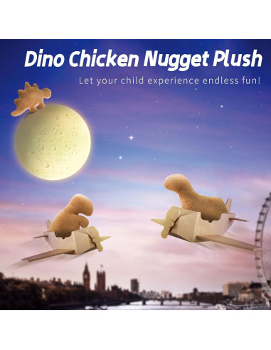Almohada de Peluche Dino Nugget TVVPGG Grande 50,8 cm