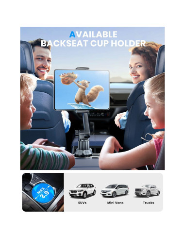 Soporte para Tableta eSamcore en Portavasos Auto Ajustable