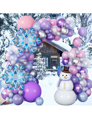 Guirnalda de Globos Isndare 106 Piezas Navidad Morado Rosa