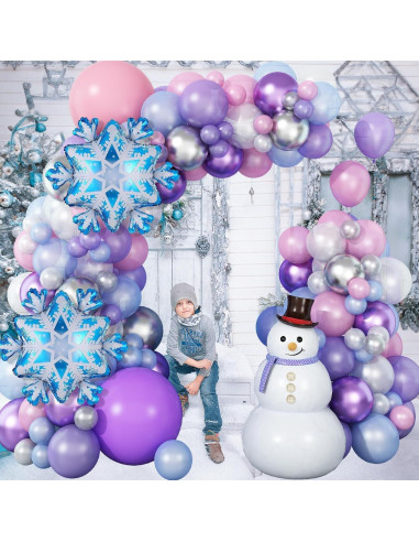 Guirnalda de Globos Isndare 106 Piezas Navidad Morado Rosa