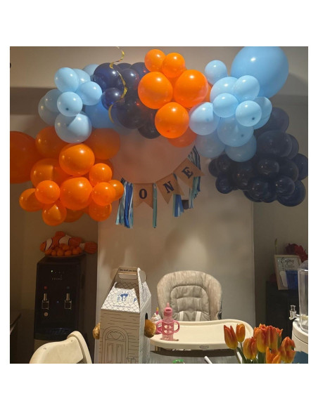 Guirnalda de Globos Naranja y Azul Isndare 45 cm 25 cm 12 cm Guirnalda de Globos Naranja y Azul Isndare 45 cm 25 cm 12 cm