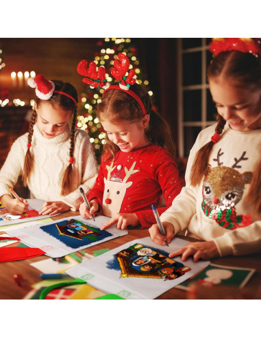 Kacctyen 45 Bolsas de Regalo de Navidad para Colorear